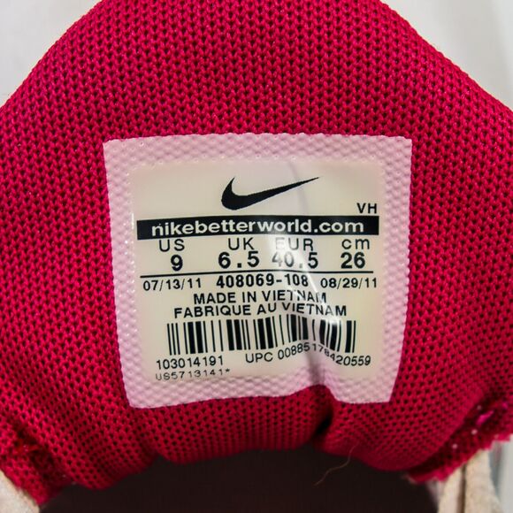 Nike Air Cardio III 408069-108 White Pink Training Running Sneaker Shoes Sz 9 - Picture 8 of 8